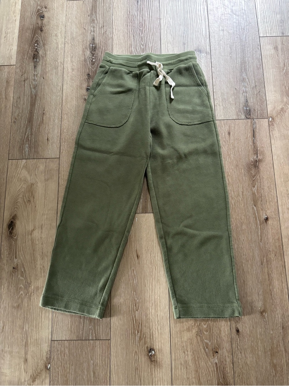 Madewell MWL Textured Waffle Straight Sweatpants size small